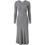 Ljusgråa Stickade klänningar med glitter från Selected Selected Femme i Storlek XL för Damer 