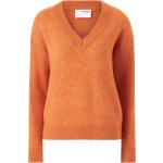 Orange Stickade tröjor från Selected Selected Femme i Storlek XS med V-ringning för Damer 