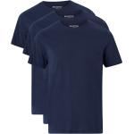 Ekologiska Marinblåa T-shirts stora storlekar från Selected Selected Homme 3 delar i Storlek XXL i Bomull 