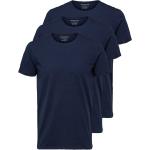 Ekologiska Marinblåa T-shirts stora storlekar från Selected Selected Homme i Storlek XXL 
