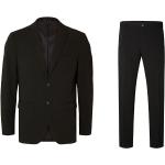 Svarta Slim fit kostymer från Selected på rea i Storlek M i Polyester för Herrar 