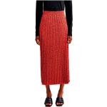 Vadlånga Röda Plisserade kjolar från Selected på rea i Storlek L i Polyester för Damer 