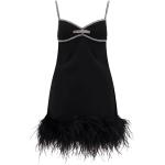 Svarta Ärmlösa V-ringade klänningar med strass på rea med V-ringning i Jerseytyg för Damer 