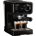 SENCOR SES 1710BK Espressomaskin (1140 watt, espressomaskin/cappuccino-kaffebryggare, 15 bar tryckpump, värmepanna, hölje i rostfritt stål) svart
