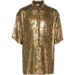 Guldiga Kortärmade Kortärmade skjortor med paljetter från Dries van Noten för Herrar 