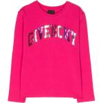 Fuchsia Långärmade T-shirts från Givenchy 
