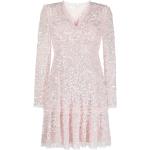 Ljusrosa Långärmade V-ringade klänningar med paljetter från Needle & Thread på rea i Storlek XXS med V-ringning i Syntet för Damer 