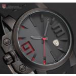 LED Svarta Kvarts Armbandsur med Gummiarmband för Allround sport med Datumvisning 3 ATM i Rostfritt Stål 