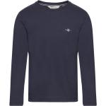Marinblåa Långärmade Långärmade T-shirts från Gant Shield 
