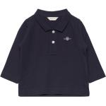 Shield Pique Ls Rugger Tops T-shirts Polo Shirts Long-sleeved Polo Shirts Navy GANT