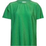 Gröna Kortärmade Kortärmade T-shirts med glitter från Coster Copenhagen i Storlek XS i Jerseytyg 