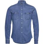 Blåa Jeansskjortor från Replay i Storlek S i Denim 