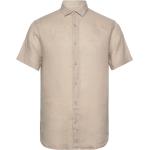 Beige Kortärmade Kortärmade skjortor från Armani Exchange i Storlek XS 