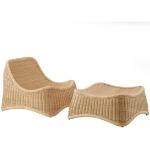 Sika Design - Chill Lounge Chair And Stool - Natural Core Rattan - Coreweave Natural - Beige - Naturmaterial