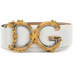 Vita Läderbälten från Dolce & Gabbana med L90 i Läder för Damer 