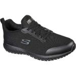 Svarta Slip-in sneakers från Skechers Squad på rea Halksäkra i storlek 47,5 med Slip-on i Syntet för Herrar 