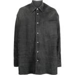 Mörkgråa Långärmade skjortor i Extra Långa från Maison Martin Margiela MM6 på rea med stretch i Storlek XS för Herrar 