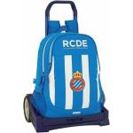 Vita RCD Espanyol Skolväskor på rea med Vadderade axelremmar för Barn 