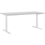 Skrivbord manuellt justerbart 180 x 80 cm grå/vit