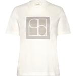 Krämfärgade Kortärmade Kortärmade T-shirts från Soaked in Luxury i Storlek XS 