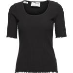 Svarta Kortärmade Kortärmade T-shirts från Selected Selected Femme i Storlek XS för Damer 