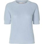 Blåa Stickade tröjor från Selected Selected Femme i Storlek XS för Damer 
