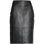 Slfmaily Hw Leather Skirt W Black Selected Femme