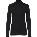 Svarta Långärmade Långärmade T-shirts från Selected Selected Femme i Storlek XS med Hög ringning för Damer 