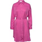 Slfmerisa-Tonia Ls Short Shirt Dress B Kort Klänning Pink Selected Femme