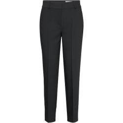 Slfrita-Ria Mw Cropped Pant Fd Noos Bottoms Trousers Chinos Black Selected Femme