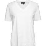 Vita Kortärmade Kortärmade T-shirts från Selected Selected Femme i Storlek XS med V-ringning för Damer 