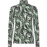 Slhanadi Printed Rollneck Ls Tops T-shirts & Tops Long-sleeved Green Soaked In Luxury