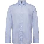 Blåa Slim fit skjortor från Oscar Jacobson i Twill för Herrar 