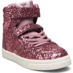 Rosa Höga sneakers med glitter från Hummel Stadil Slimmer på rea för Barn 
