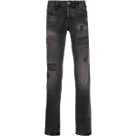 Regular Svarta Slitna jeans från Philipp Plein för Herrar 