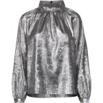 Silvriga Långärmade Långärmade blusar från Soaked in Luxury Silver i Storlek XS för Damer 