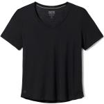 Svarta V-ringade T-shirts från Smartwool på rea i Storlek S med V-ringning i Merino för Damer 