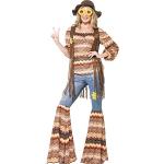 Flerfärgade Hippie maskeradkläder från Smiffys i Storlek L 
