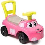 Smoby 7600720524 - Min Första Bil Rosa - Ergonomisk Sparkbil för Barn Med Förvaringsfack under Sitsen, Från 10 månader