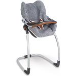 Smoby - Baby Confort - grå sits + 3 i 1 barnstol - för dockor och dockor - gungfunktion - 240216