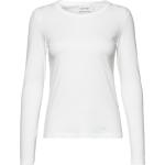 Vita Långärmade Långärmade T-shirts från Calvin Klein i Storlek XXS 