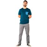 Monokroma Ekologiska Blåa Kortärmade Tränings t-shirts på rea i Storlek S i Material som andas i Modal för Herrar 