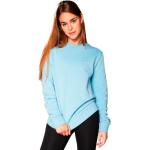 Streetwear Hållbara Ekologiska Blåa Långärmade Tränings hoodies på rea i Storlek S i Bomull för Herrar 
