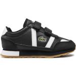 Svarta Sneakers med kardborreknäppning från Lacoste på rea i storlek 16 med Kardborreknäppning för Pojkar 