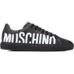 Svarta Skinnsneakers från Moschino i storlek 40 med Snörning i Läder för Herrar 