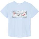 Ekologiska Ljusblåa Kortärmade Snobben Kortärmade T-shirts i Syntet för Damer 
