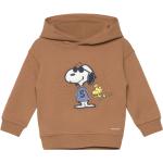 Snoopy Textured Sweatshirt Tops Sweat-shirts & Hoodies Hoodies Brown Mango
