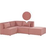 Soffa 3-sits med fotpall H manchester rosa LEMVIG