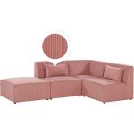 Soffa 3-sits med fotpall V manchester rosa LEMVIG