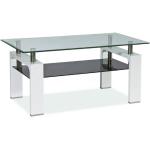 Moderna Vita Glassoffbord från Skånska Möbelhuset Clemson i Metall 